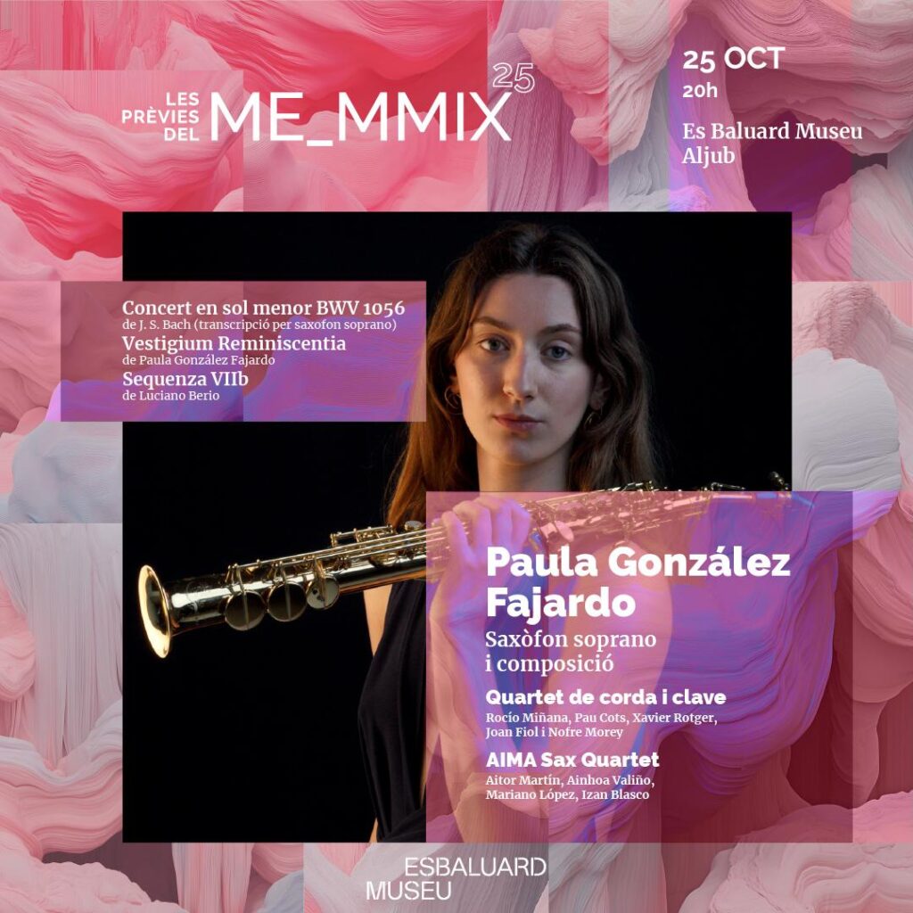 Presentació del programa ME_MMIX 2025 i concert Paula González Fajardo